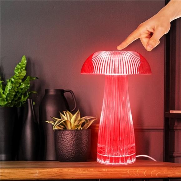 NEW Neon Light Home Decor MultiColor Mushroom LED Tabletop Touch Lamp wth Remote - Picture 8 of 12